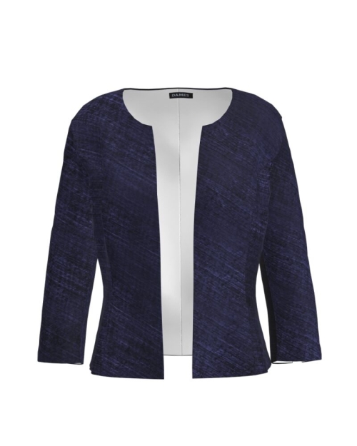 Sacou bleumarin cambrat imprimat digital CMD1124