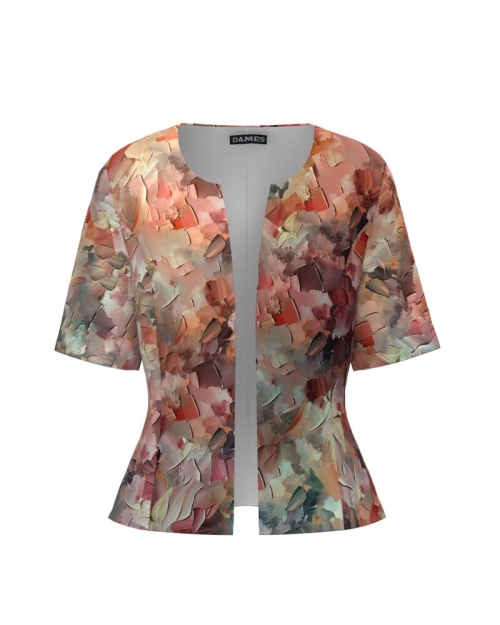 Sacou de vara cu maneca scurta imprimat multicolor SS24 - Img 1