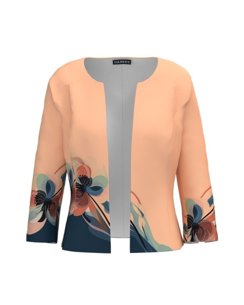 Sacou Peach Fuzz cambrat imprimat cu model floral CMD5034 - Img 1