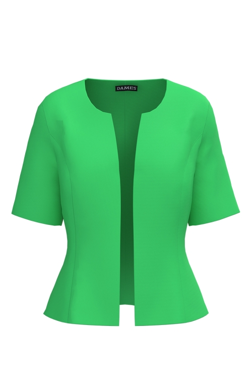Sacou verde de vara cu maneca scurta