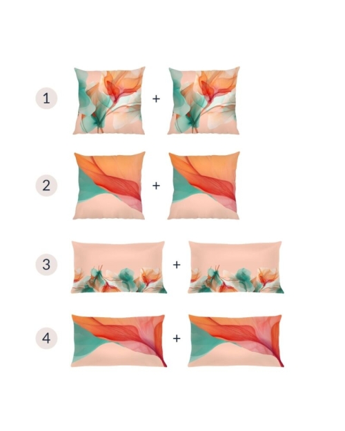Set fete de perna decorative din satin imprimate Peach Fuzz CMD5025 - Img 2