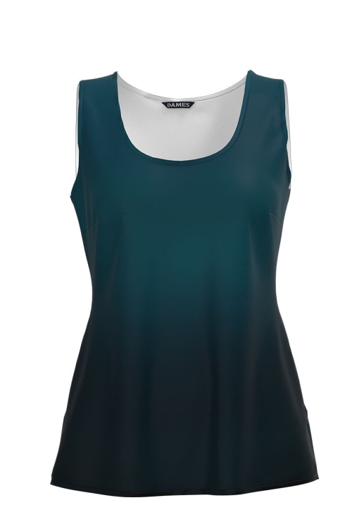 Top verde in degrade casual fara maneci CMD745 - Img 2