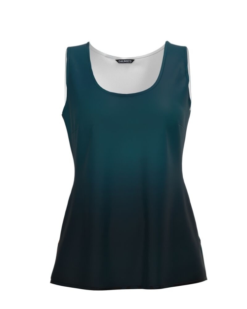 Top verde in degrade casual fara maneci CMD745 - Img 1