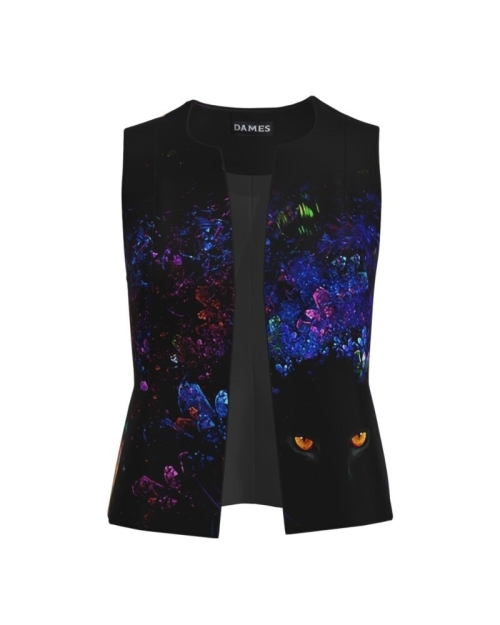 Vesta neagra imprimata cu model Pantera CMD2612