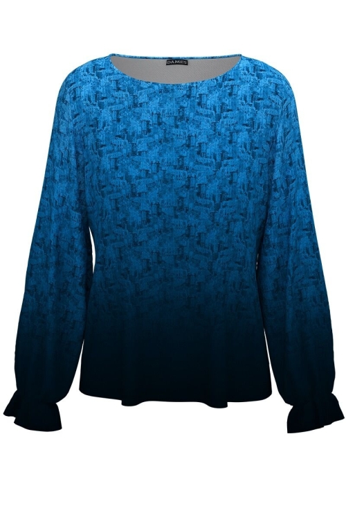 Bluza albastru degrade imprimata digital CMD546 - Img 2