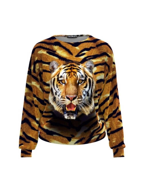 Bluza animal print tip hanorac din catifea CMD507 - Img 1