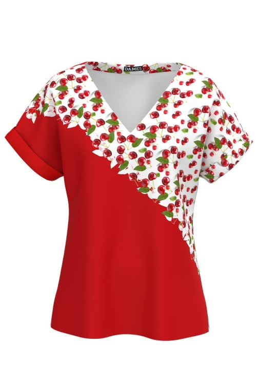 Bluza de vara cu maneca raglan imprimata Cirese CMD4483 - Img 2