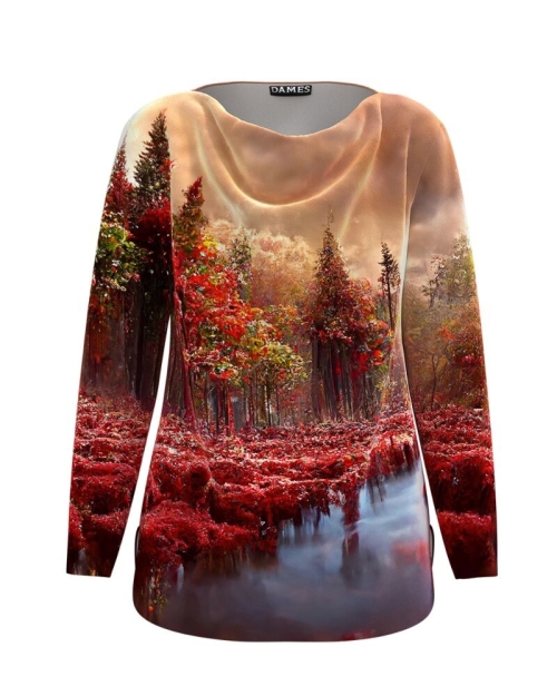 Bluza din catifea cu imprimeu Autumn CMD4230