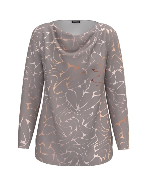 Bluza din catifea imprimat digital abstract CMD1291 - Img 2