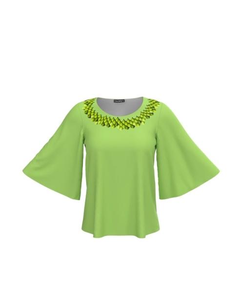 Bluza vernil cu maneci tip fluture CMD2500