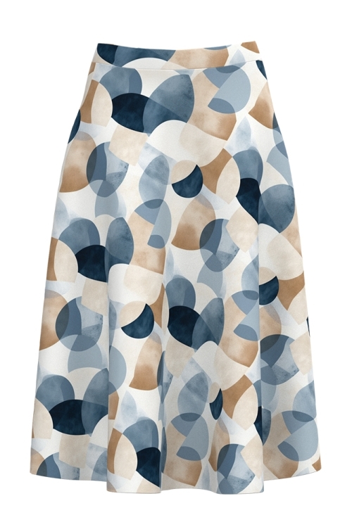 Fusta clos de vara cu imprimeu geometric