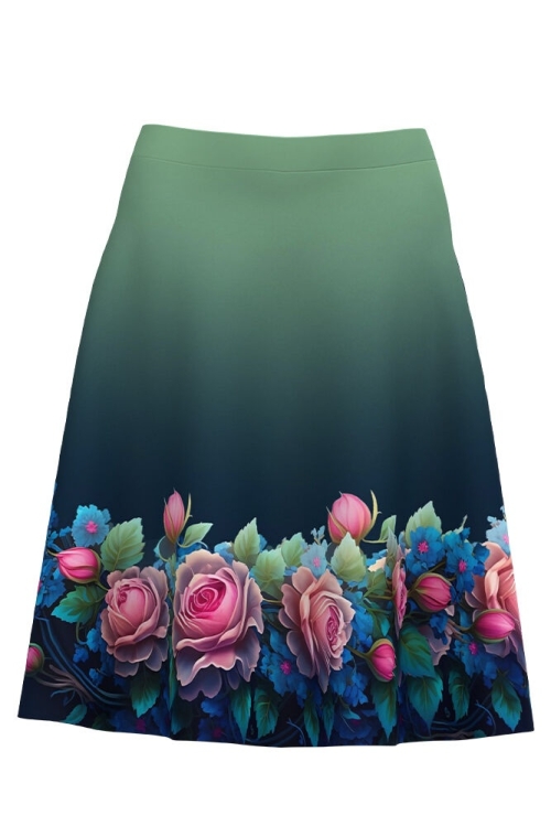 Fusta clos imprimata cu model floral CMD4976 - Img 2