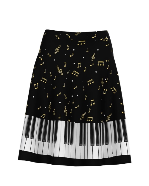 Fusta clos imprimata cu model Muzical CMD4865