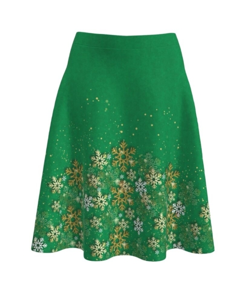 Fusta clos verde imprimata Snow Stars A817C14