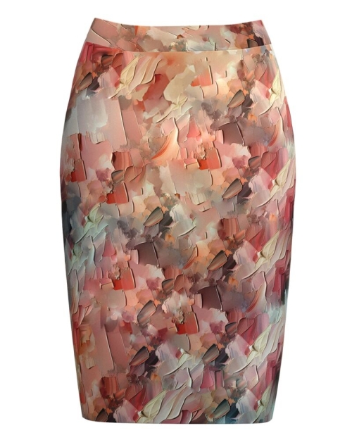 Fusta conica imprimata cu model multicolor SS24 - Img 1