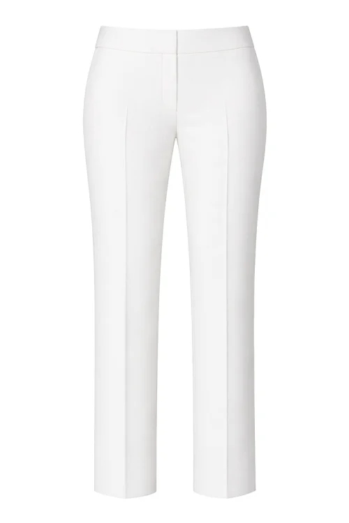 Pantaloni drepti albii eleganti
