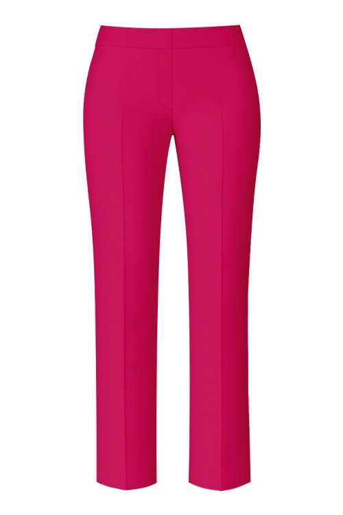 Pantaloni drepti roz trandafiriu eleganti