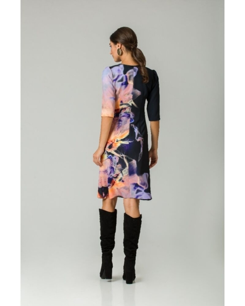 Rochie casual cu maneca imprimata digital floral Iris CMD199 - Img 7