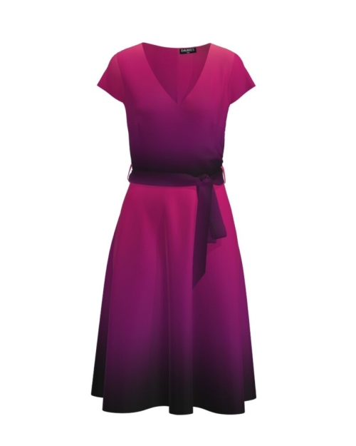 Rochie casual de vara cu maneca scurta si imprimeu in Degrade CMD967 - Img 1