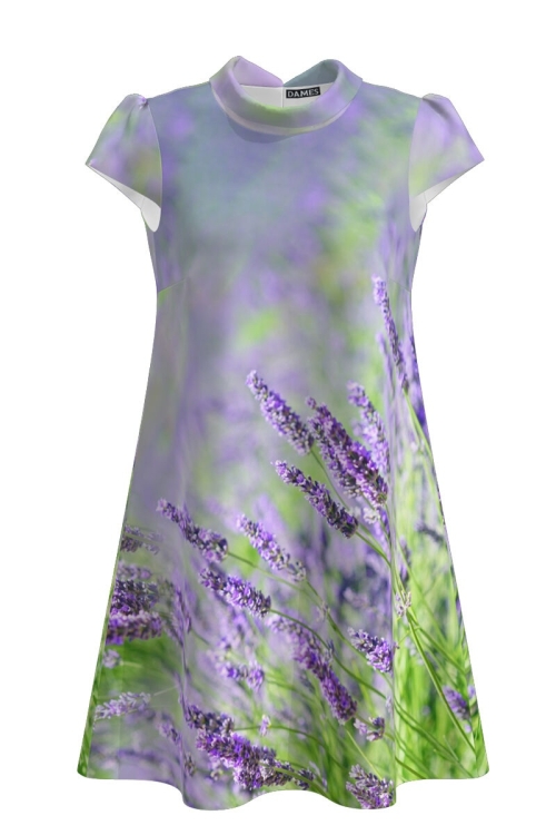Rochie casual imprimata digital Lavanda CMD747 - Img 2