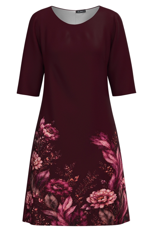 Rochie casual imprimata Toamna de Rubin