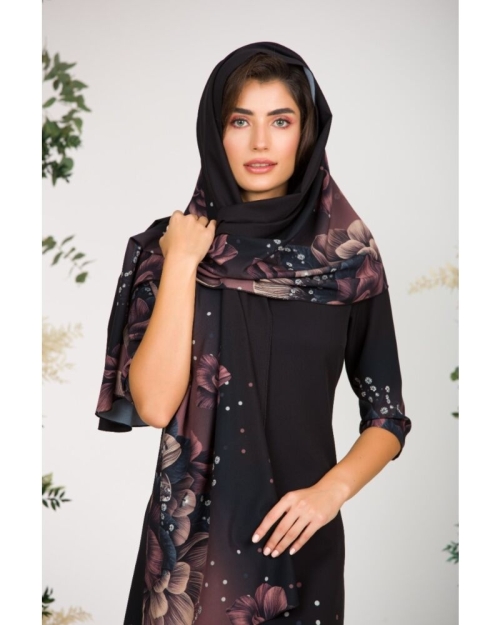 Rochie casual neagra imprimata cu model floral CMD2703 - Img 7