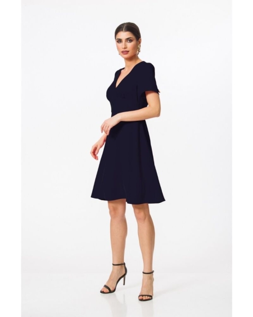 Rochie casual PREMIUM,Lazurite cu maneca scurta DP011N - Img 3