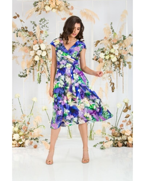 Rochie clos eleganta de vara imprimata Anemone CMD92 - Img 1