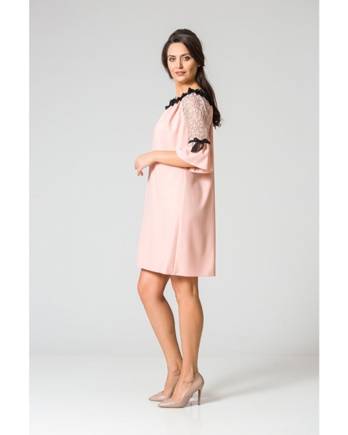 Rochie eleganta cu detalii in contrast DM126 - Img 3