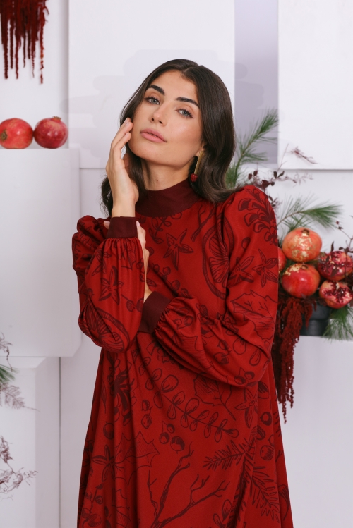 Rochie eleganta cu guler inalt AW24 - Img 2