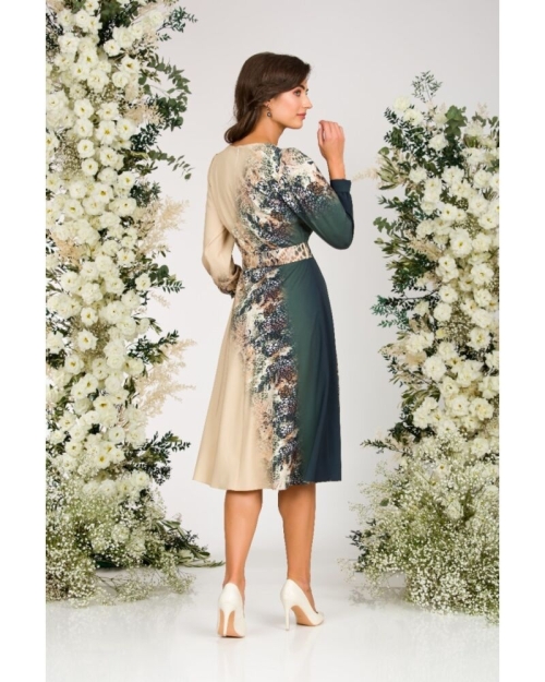 Rochie eleganta cu maneca lunga imprimata digital CMD1488 - Img 7