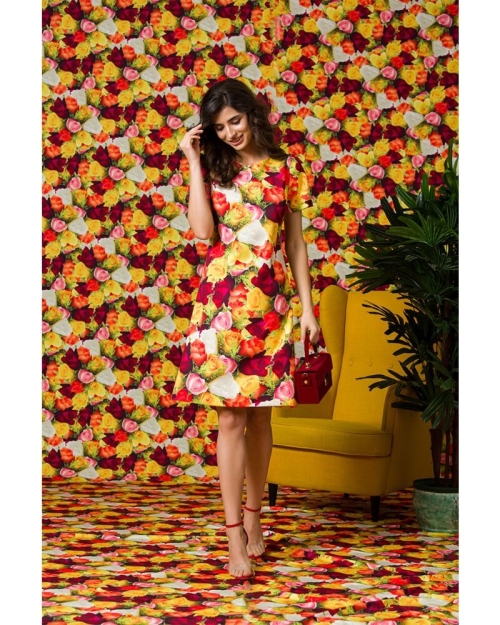 Rochie evazata imprimata digital CMD59 - Img 1