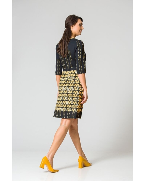 Rochie imprimata cu motive traditionale - Img 5