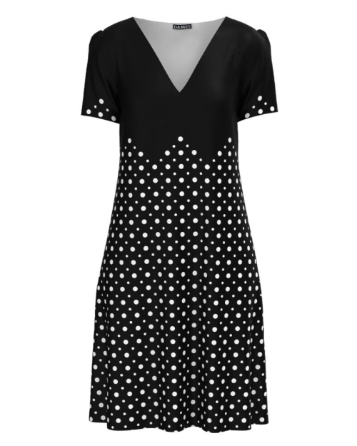 Rochie neagra casual de vara imprimata Buline CMD4051 - Img 1