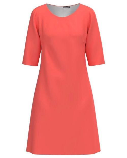 Rochie office corai imprimata digital CMD3381