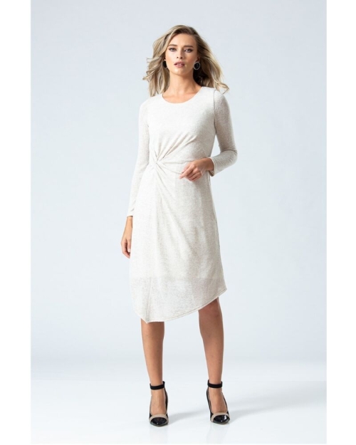 Rochie office PREMIUM cu plii in talie DP074 - Img 2