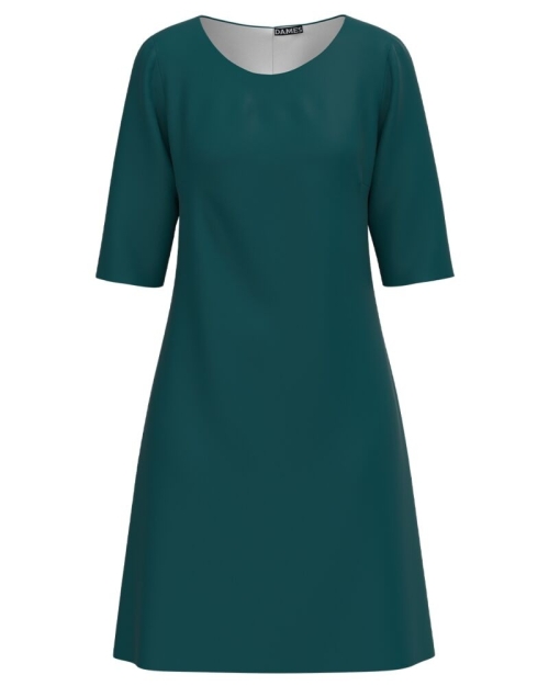 Rochie office verde imprimata digital CMD3359