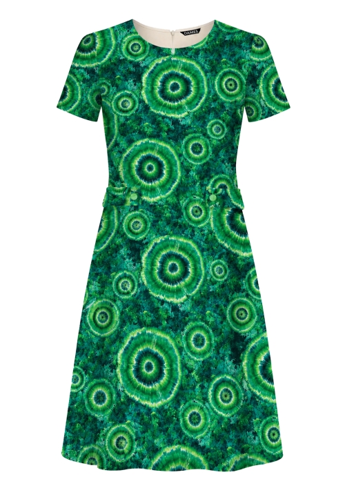 Rochie verde din crepe cu cordon reglabil Energie Verde