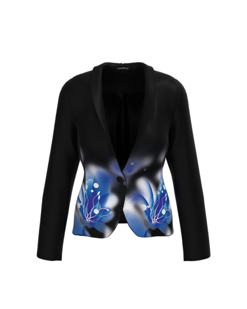 Sacou cambrat imprimat cu model Floral CMD680