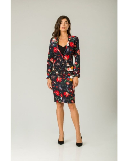Sacou cambrat imprimat digital model floral A063 - Img 2