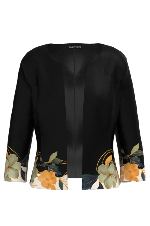 Sacou cambrat imprimat floral Camelii
