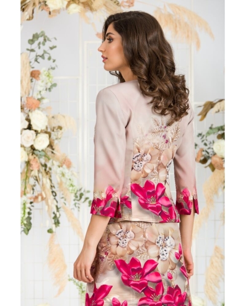 Sacou cambrat imprimat Floral CMD585 - Img 4