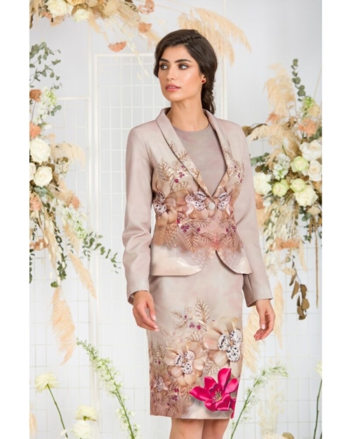 Sacou cambrat imprimat Floral CMD671 - Img 2