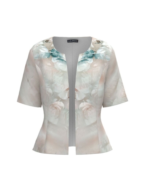 Sacou de vara cu maneca scurta imprimat cu model floral CMD4474