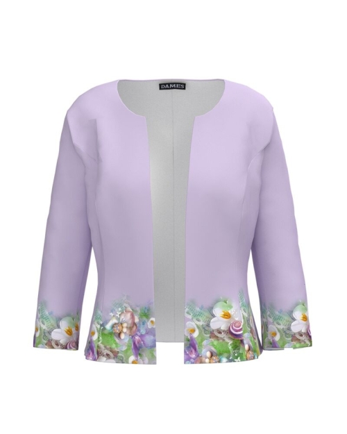 Sacou lila imprimat cu model Colibri CMD4113
