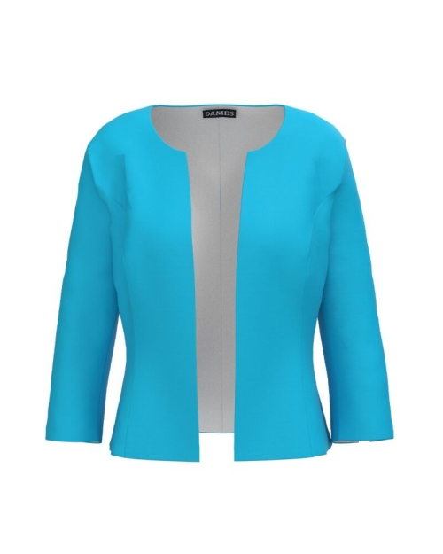 Sacou office bleu cambrat imprimat digital CMD3371