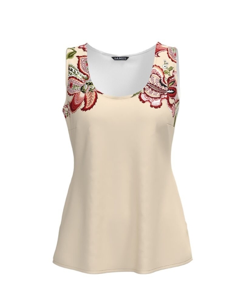 Top casual imprimat cu model floral CMD4112
