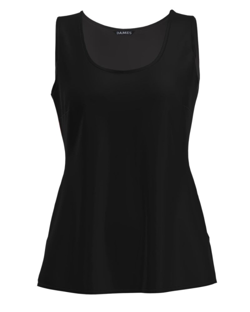 Top casual negru din vascoza CMD1357