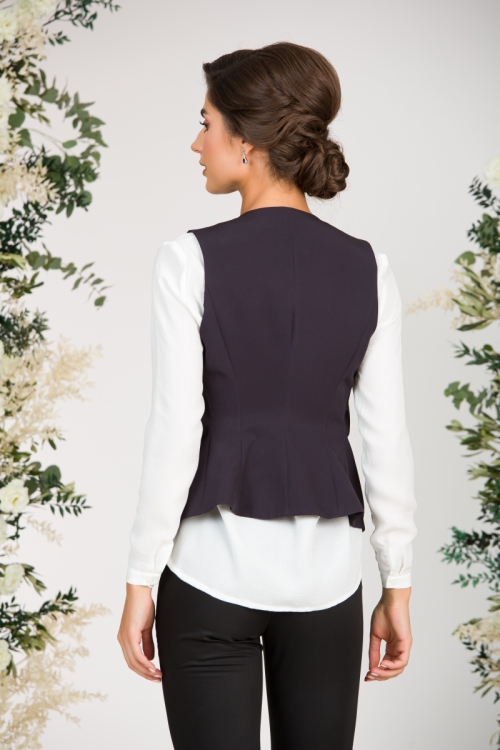 Vesta neagra imprimata cu model Traditional CMD3080 - Img 4
