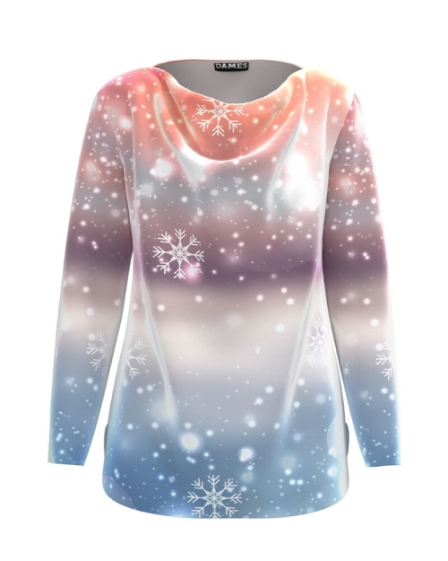 Bluza din catifea cu imprimeu de Craciun CMD3587